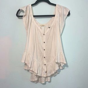 Free People White short sleeve top